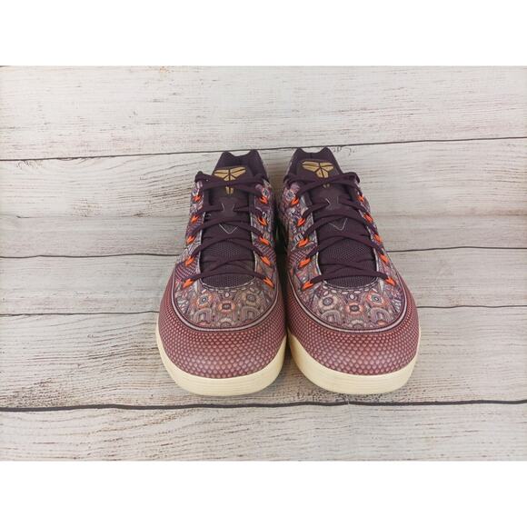 Nike Mens Sz 18 Kobe 9 EM Silk Sneakers Burgundy Gold 646701-676 - Picture 3 of 9